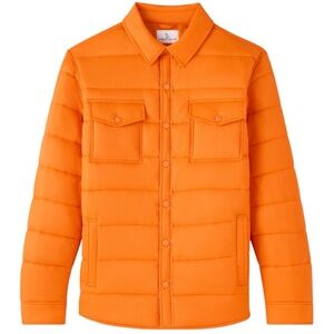 OVO Octobers Very Own Nylon Quilted Shirt Jacket in Hunter Orange size Large